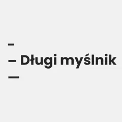 Trzy poziome kreski, z których środkowa jest dłuższa i tworzy napis "Długi myślnik".