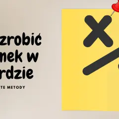Jak zrobić ułamek w Wordzie? Proste metody. Na żółtej kartce symbol ułamka x/y.