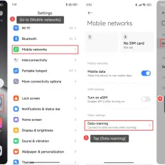 Ustawienia telefonu: włączenie roamingu Play. Wybierz "Dane mobilne", a następnie "Roaming danych".