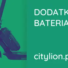 Dodatkowa bateria do hulajnogi elektrycznej, zwiększająca zasięg. citylion.pl