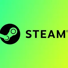 Logo Steam na tle gradientu zielono-żółtego. Dowiedz się, jak usunąć konto na Steam.