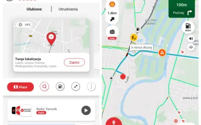Darmowa nawigacja na telefon bez internetu po polsku. Yanosik pokazuje trasę, stacje paliw i utrudnienia.