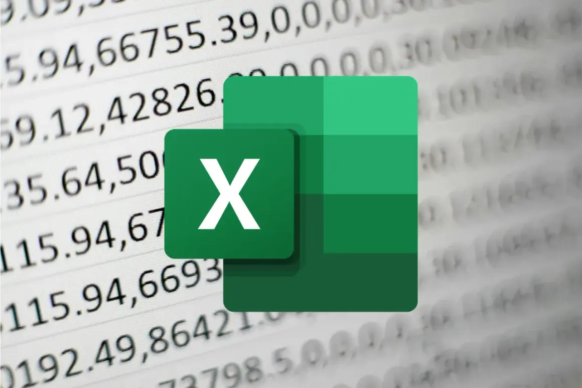 Ikona Excel na tle arkusza kalkulacyjnego z liczbami. Dowiedz się, jak zmienić język w Excelu, aby pracować wygodniej.