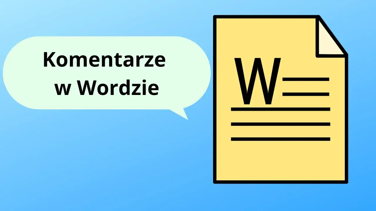 Jak dodać komentarz w Wordzie? Ikona dokumentu z literą 