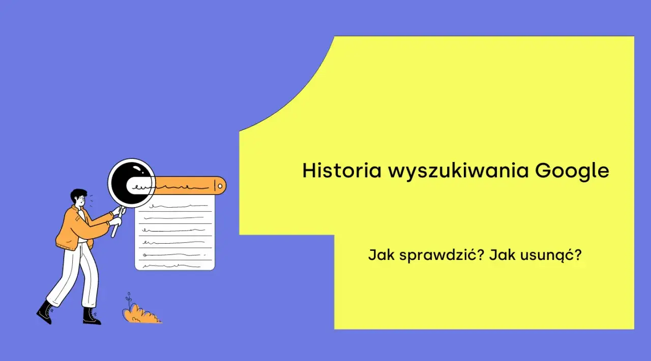 Ilustracja pokazuje, jak sprawdzić usuniętą historię przeglądania w telefonie. Tekst: